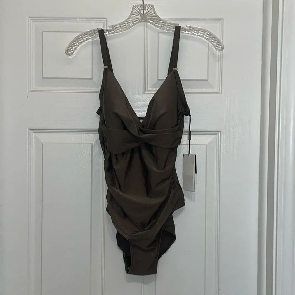 Calvin Klein Platinum One Piece Compression Swimsuit, NWT